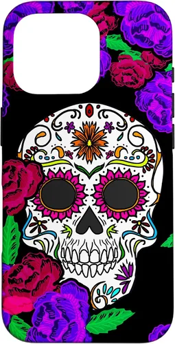Vista 20 de Funda de regalo mexicana para iPhone 17, diseño de calavera de azúcar