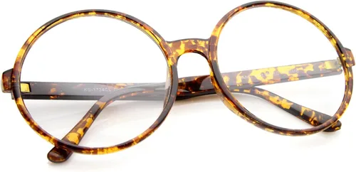 Vista 4 de Gafas redondas de gran tamaño con lentes transparentes de 2.362in
