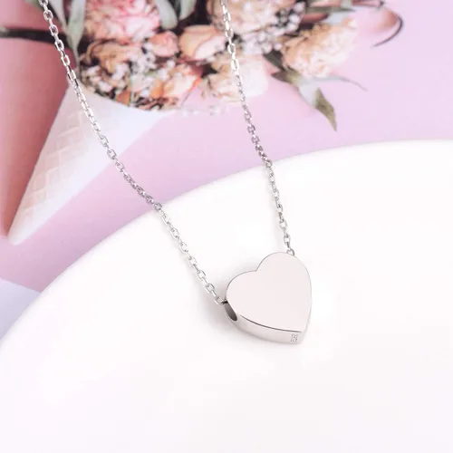 Vista 5 de Collar con urna de corazón de plata de ley 925 para cenizas, joyería conmemorativa de cremación