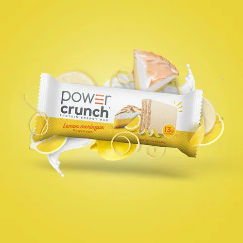 Vista 4 de Power Crunch Barras de proteína de limón, merengue de limón, 12