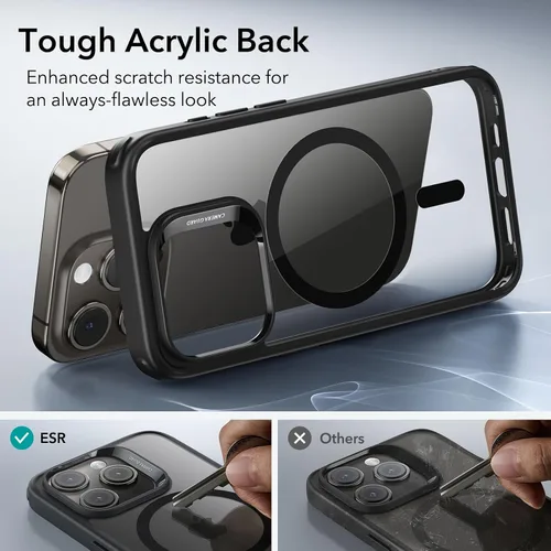 Vista 7 de ESR Funda para iPhone 15 Pro, compatible con MagSafe, protección de grado militar, resistente al amarillamiento, parte trasera resistente a