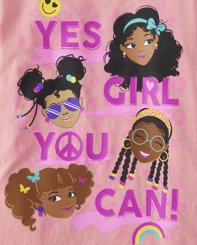 Vista 2 de The Children's Place girls Short Sleeve Graphic T Shirt