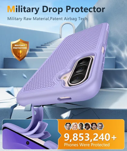 Vista 425 de FNTCASE Funda para iPhone 17 Pro: Fundas delgadas translúcidas de color azul claro compatibles con MagSafe, protección completa de la cámara