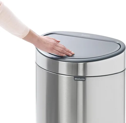 Vista 7 de Brabantia Papelera táctil de reciclaje con cubos de plástico, 10 L y 23 L - Acero mate