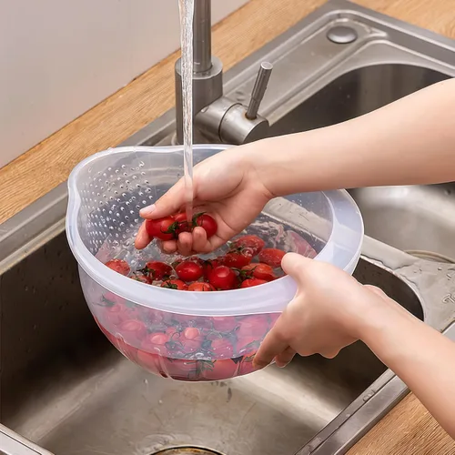 Vista 4 de Colador de arroz japonés Quinoa Lavadora de granos pequeños Limpiador de Transparente