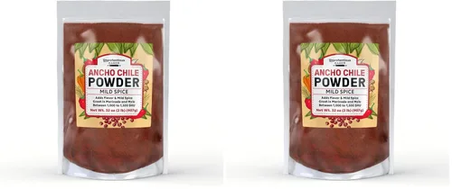 Vista 6 de Unpretentious Ancho Chile en polvo, 2 libras, sabor suave, pimientos poblanos secos