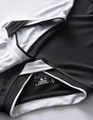 Vista 2 de Paquete de 2 camisetas de fútbol para niños jóvenes, camisetas de entrenamiento blancas y negras para niños, camisetas de manga corta de rendimiento