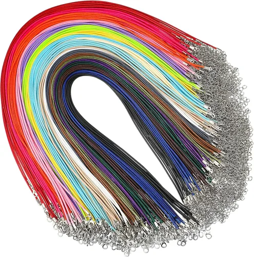 Vista 12 de Tudomro - 100 unidades de collar de cuero a granel para joyas, básico, 20 pulgadas