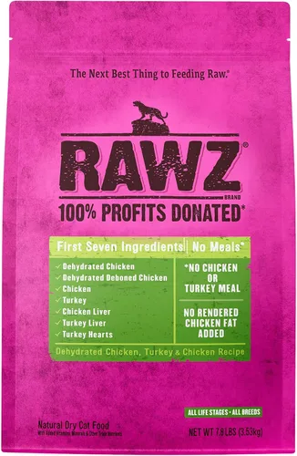 Vista 9 de Rawz® Comida Seca para Gatos Sin Harina, Pollo Deshidratado, Receta de Pavo y Pollo (1.75 Lb)
