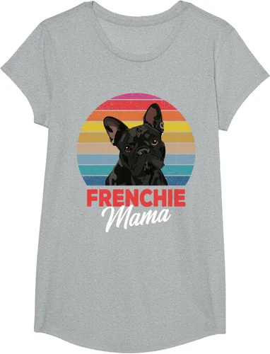 Vista 88 de Frenchie Mama - Camiseta divertida de regalo para niñas y perros Bulldog Francés, Negro, S