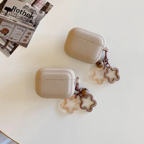 Vista 2 de Clouds - Funda de TPU compatible con AirPods Pro (primera generación) con llavero, bonita funda protectora flexible a prueba de golpes para AirPods