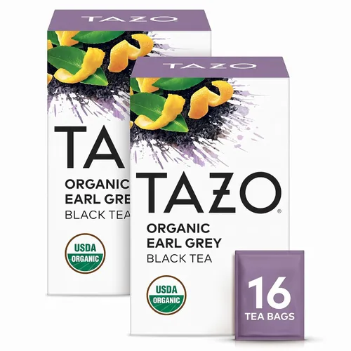 Vista 10 de TAZO Bolsas de té Earl Grey orgánico, té negro con cafeína, 16 bolsas de té en total