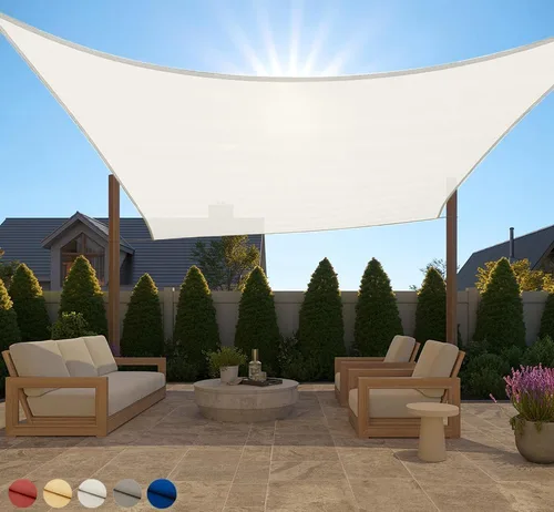 Vista 49 de GORILLA GRIP - Toldo parasol resistente, protección UV, resistente a la decoloración, desgarros y óxido, rectangular, con bordes curvos que bloquean