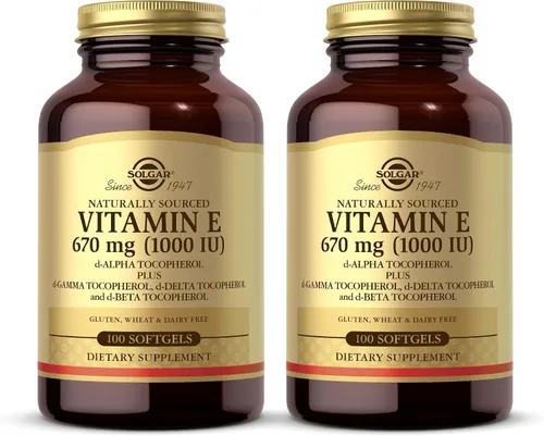 Vista 9 de Solgar, Vitamina E, 1.000 IU de D-Alfa-Tocoferol Mixto y Cápsulas Blandas de Tocoferol Mixtas, 100 Unidades, E3561, 1, 1