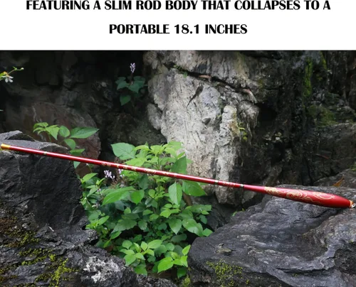 Vista 6 de Tenkara Rod - Kit de caña de pescar con mosca, caña de pescar para niños, cañas plegables para moscas de arroyo pequeño, para todas las aguas, tubo