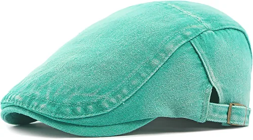 Vista 16 de DIYDECAL Gorra de algodón lavado para hombre Newsboy Gorra Ivy Flat Gatsby Driving Hat Azul oscuro