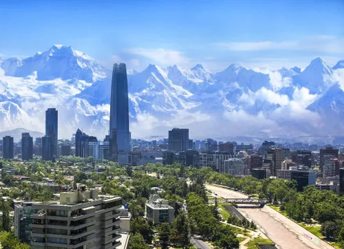 Vista 2 de Noé Rompecabezas Paisaje urbano de Santiago Chile 1000 piezas