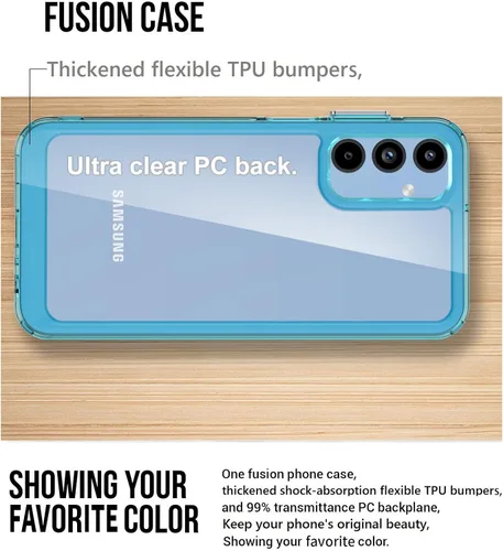 Vista 3 de Funda para teléfono Samsung Galaxy-A15-5G: Cubierta de teléfono a prueba de golpes de grado militar con protector de pantalla de vidrio templado
