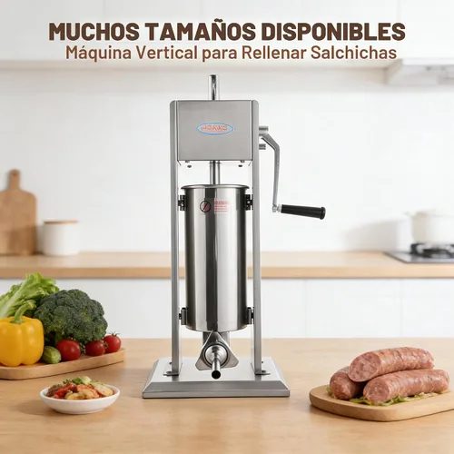 Vista 7 de Hakka 2 en 1 embutidora de salchichas y máquinas para hacer churro español (11 libras/5 L)
