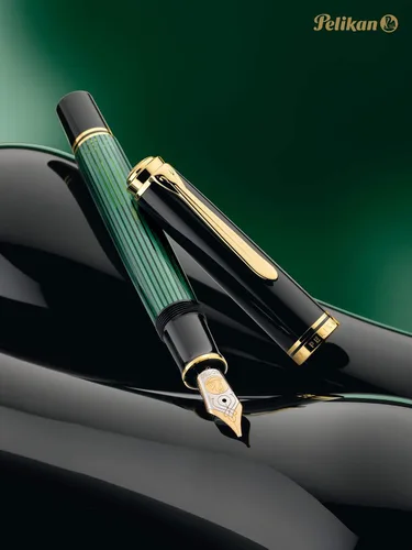 Vista 5 de PELIKAN Souveran M800 995670 - Pluma estilográfica, extra fina, negro/verde