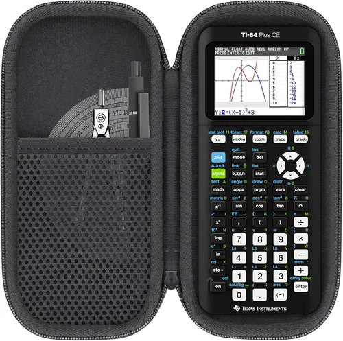 Vista 22 de Khanka Funda Stroage para Texas Instruments TI-84 Evo/TI - 84 Python/TI-83 Plus/TI-84 Plus/TI-84 Plus CE Calculadora gráfica a color, solo funda
