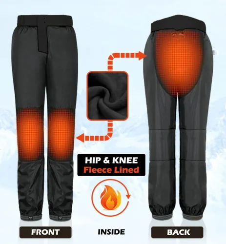 Vista 3 de Pioneer Camp Pantalones de esquí de nieve para hombre, impermeables, aislados, con forro polar, snowboard, senderismo, al aire libre, cremallera
