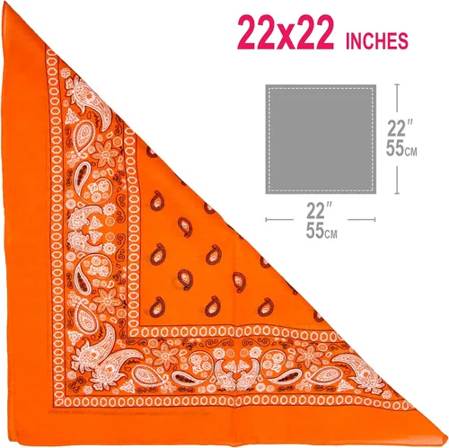Vista 4 de BASICO 6Pack Bandanas for Men and Women I Bandana Headbands Handkerchiefs