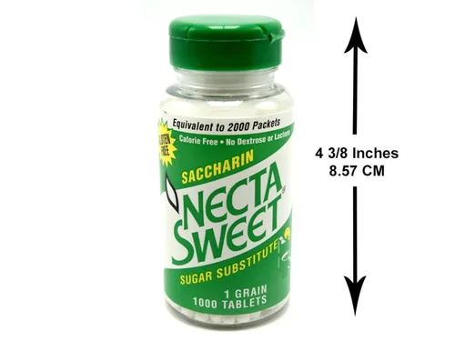 Vista 5 de Necta Sweet 1-Grain Saccharin Tabletas – Sustitutos del azúcar cero calorías (2 paquetes de 1.000 comprimidos)