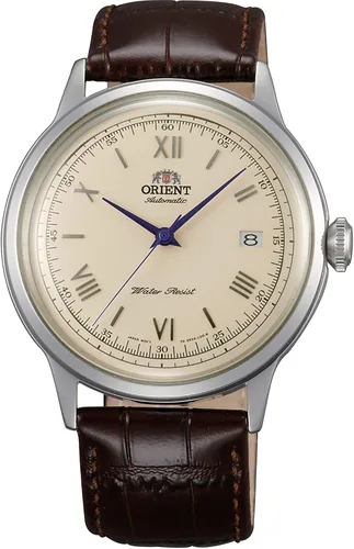 Vista 11 de Orient, "2da generación Bambino Ver. 2", reloj automático japonés, de vestir, de acero inoxidable y cuero para hombre