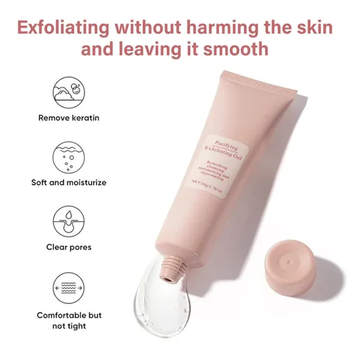 Vista 3 de Gel exfoliante purificador, exfoliante facial para cuerpo y cara, hidratante y rejuvenecedor (1 unidad)