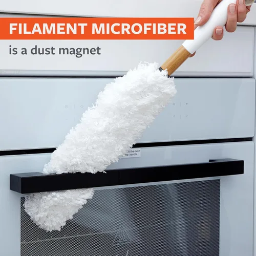 Vista 5 de Full Circle Dust Whisperer - Recambio de plumero de microfibra, extensible, lavable, para ventiladores de techo, persianas, muebles