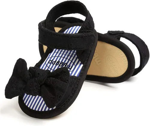 Vista 4 de Timatego Sandalias de verano para bebés y niñas con suela suave de flores, zapatos de vestir para cuna, recién nacidos, para recién nacidos