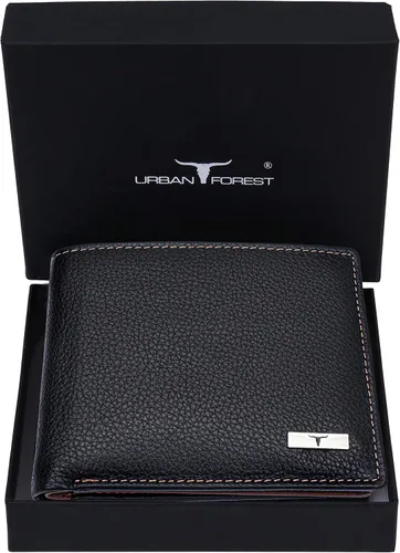 Vista 2 de Urban Forest Kyle RFID bloqueo de cuero cartera para hombres NegroRedwood UBF130BLR1037