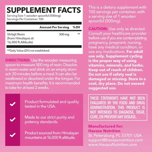 Vista 2 de Himalayan Shilajit para mujeres con ácido fúlvico, ácido húmico y más de 80 oligominerales – 500 mg de resina Shilajit de grado dorado de 16.000