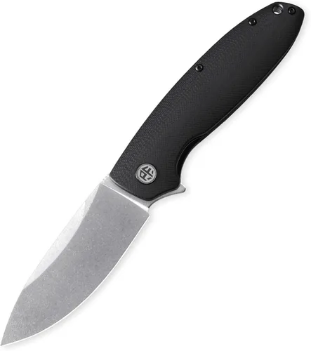Vista 12 de Petrified fish PFB01 Terra,3.54" D2 Hoja de acero, Micarta Handle Flipper Liner lock Cuchillo plegable (verde)