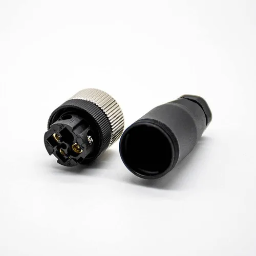 Vista 5 de Elecbee Conector de cable M12 Circular Impermeable Enchufe de Aviación Terminación de Tornillo Instalable en Campo Desapantallamiento Recto