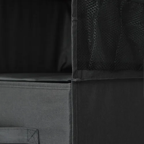 Vista 2 de Organizador colgante de armario de 6 estantes con cajones, almacenamiento de ropa plegable, portátil, estantes colgantes para ropa y zapatos, 47 x