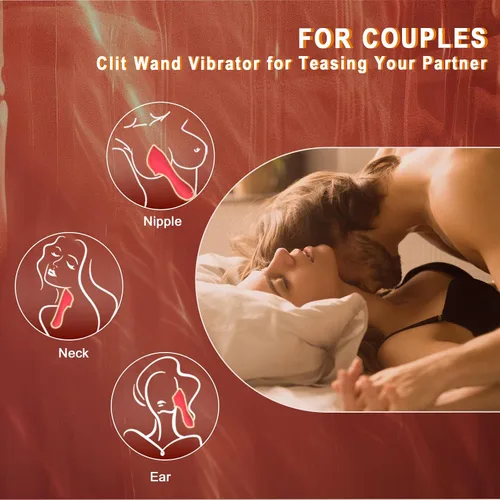 Vista 4 de Varita vibradora para mujer, juguetes sexuales 3 en 1, vibrador de clítoris, vagina y labio, estimulador de clítoris LCD, 9 vibraciones, bala