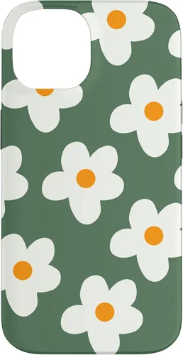 Vista 4 de Retro 60s flower vintage floral pattern sage green Groovy Case for iPhone 16