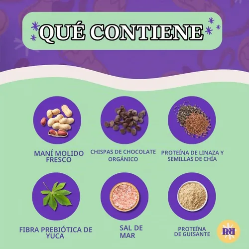 Vista 5 de Raw Rev Glo Barras de proteína, mantequilla de cacahuate chocolate oscuro y sal marina, barra de 1.6 onzas
