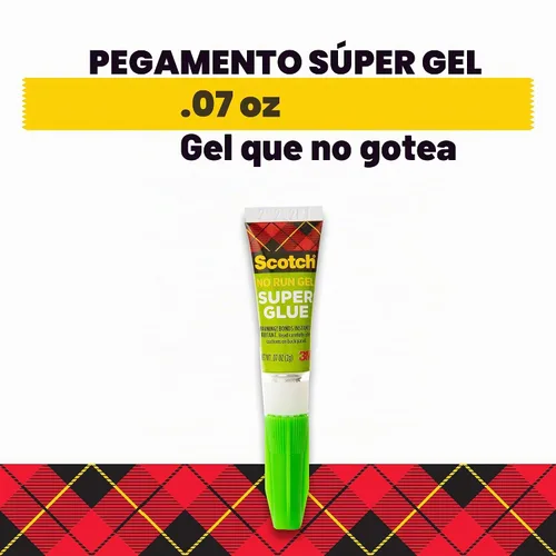 Vista 2 de Scotch Super Glue Gel, 0.07 onzas, paquete de 2, se seca rápidamente con un agarre permanente (AD112)