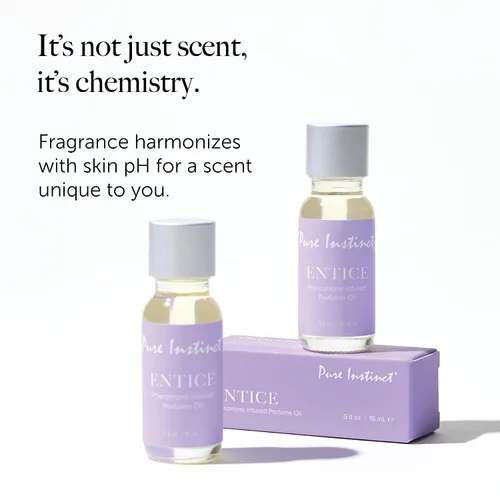 Vista 7 de Pure Instinct ENTICE Aceite infundido con feromonas originales para mujeres, fragancia de aceite esencial, aroma duradero, botella cuentagotas
