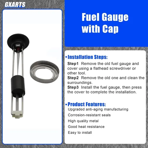 Vista 6 de GXARTS Indicador de combustible con tapa compatible con Kawasaki Bayou 220 250 300 400 KLF220 KLF250 KLF300 KLF400 Prairie 300 400 KVF300 KVF400