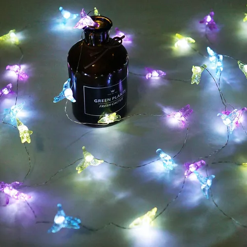 Vista 8 de 40 luces LED de abeja, impermeable, funciona con pilas, 8 modos con control remoto para bodas, fiestas, festivales, interiores, exteriores (abeja)