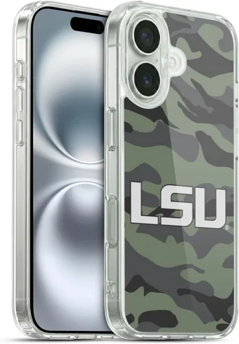 Vista 113 de Head Case Designs Funda de gel suave con licencia oficial de la Universidad Estatal de Louisiana LSU Camou compatible con Apple iPhone 7 Plus/iPhone