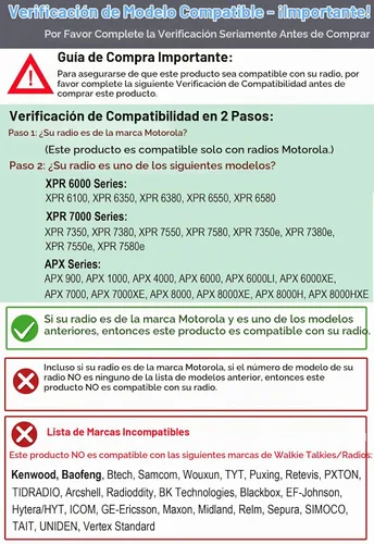 Vista 3 de commountain Micrófono de altavoz compatible con radios Motorola APX-6000