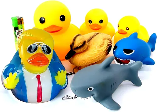 Vista 5 de Jeeps Duck Rubber Duckies Trump Collection Baby Bath Ducking Toy Car Accessories Decoración para niños Patos de resina de goma a granel Decoración