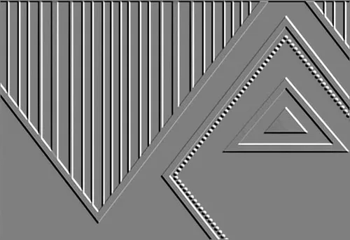 Vista 2 de Fondo de cubierta de línea triangular para placa de lámina en caliente, álbumes de recortes, fabricación de papel, marcos de grabación en relieve