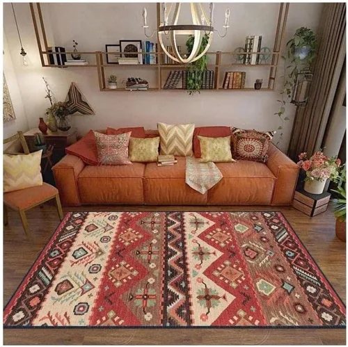 Vista 8 de Retro Heated Floor Mat Adjustable Heated Area Rug 12h Timer Heated Carpet Heated Carpet Electric Heated Floor for Home (E 140x200cm)