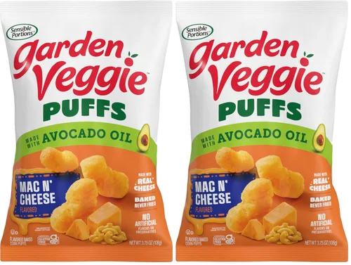 Vista 12 de Sensible Portions Garden Veggie Puffs, hecho con aceite de aguacate, aperitivo sin gluten, aperitivos para niños y familias, sabor rancho de eneldo